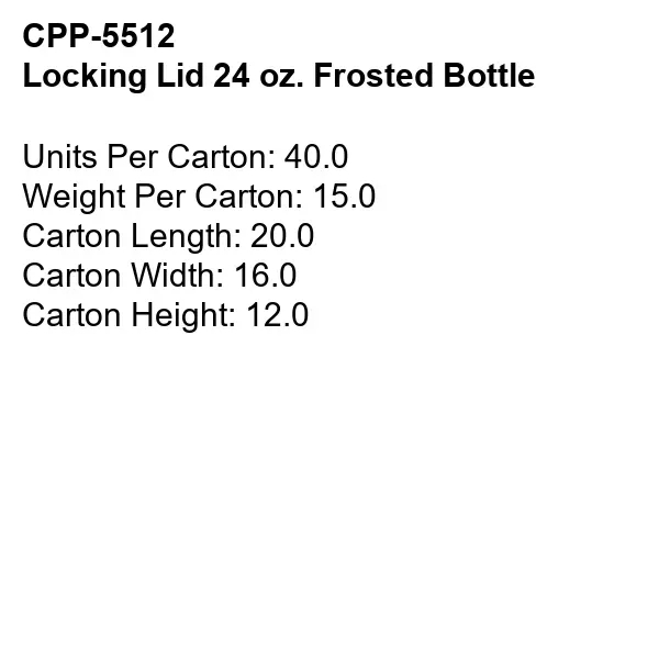 LOCKING LID 24OZ FROSTED BOTTLE... from ASI 30208 A P Specialties / AP Specialties