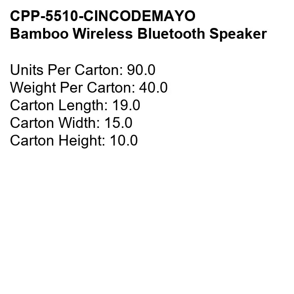 BAMBOO WIRELESS BLUETOOTH SPEAKER... from ASI 30208 A P Specialties / AP Specialties