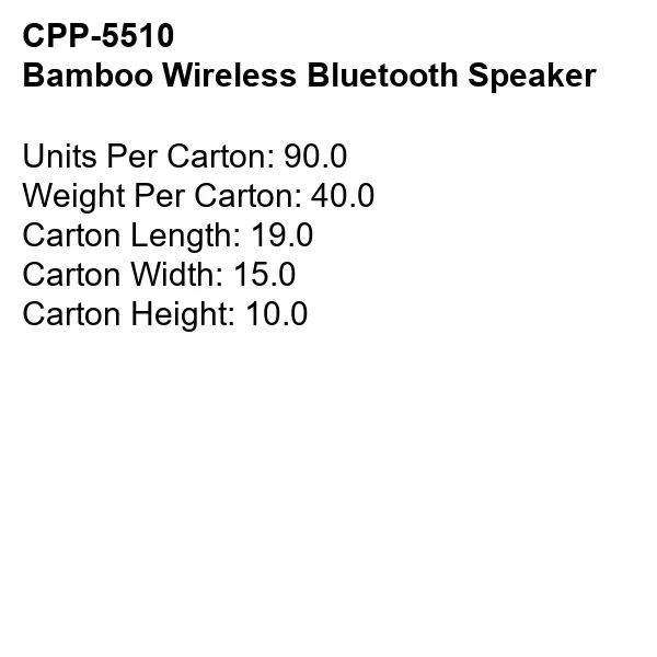 BAMBOO WIRELESS BLUETOOTH SPEAKER... from ASI 30208 A P Specialties / AP Specialties