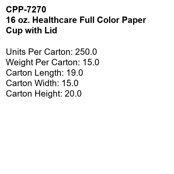 16 oz. Healthcare Full Color Paper Cup with Lid... from ASI 30208 A P Specialties / AP Specialties