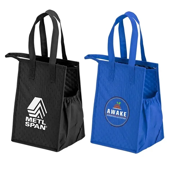 Non-woven foil lined cooler tote with handles, top zipper and PP... from ASI 88060 Snugz/USA Inc / Sweda®
