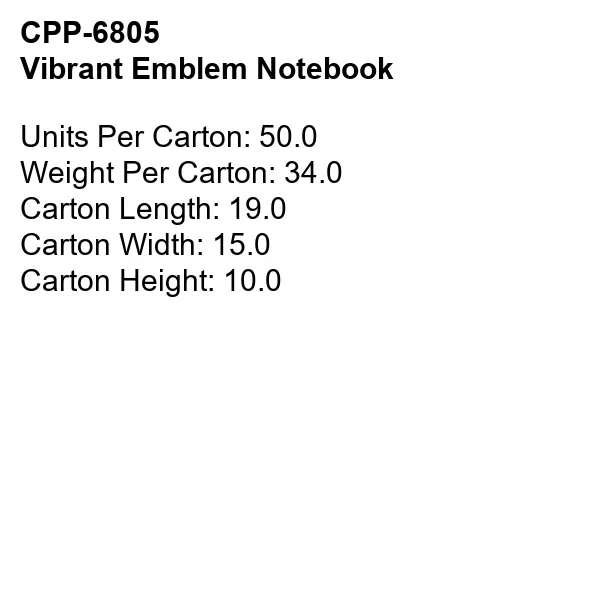 VIBRANT EMBLEM NOTEBOOK... from ASI 30208 A P Specialties / AP Specialties