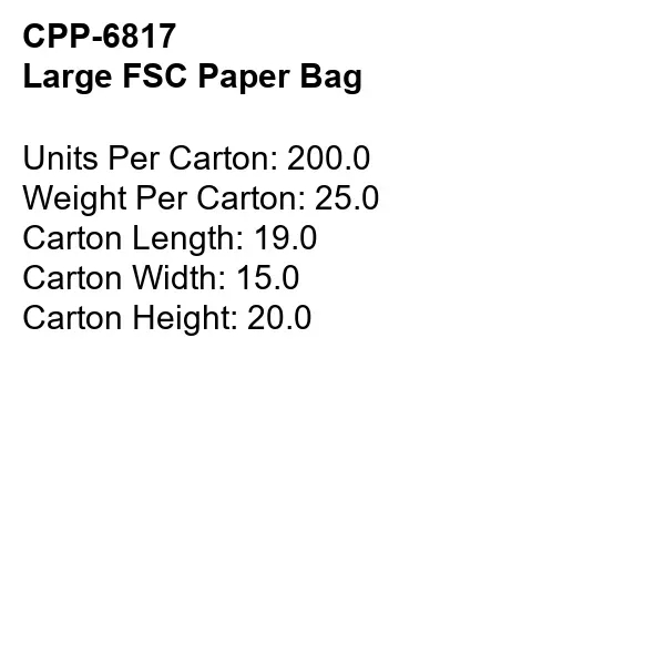 LARGE FSC PAPER BAG... from ASI 30208 A P Specialties / AP Specialties