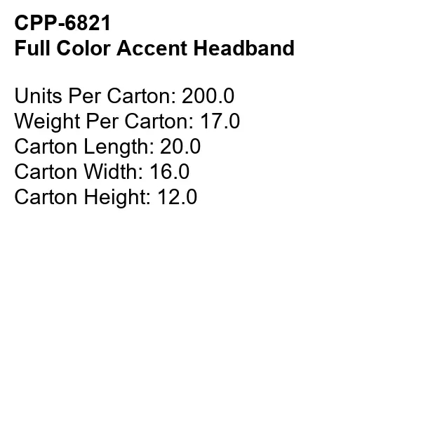 Full Color Accent Headband... from ASI 30208 A P Specialties / AP Specialties