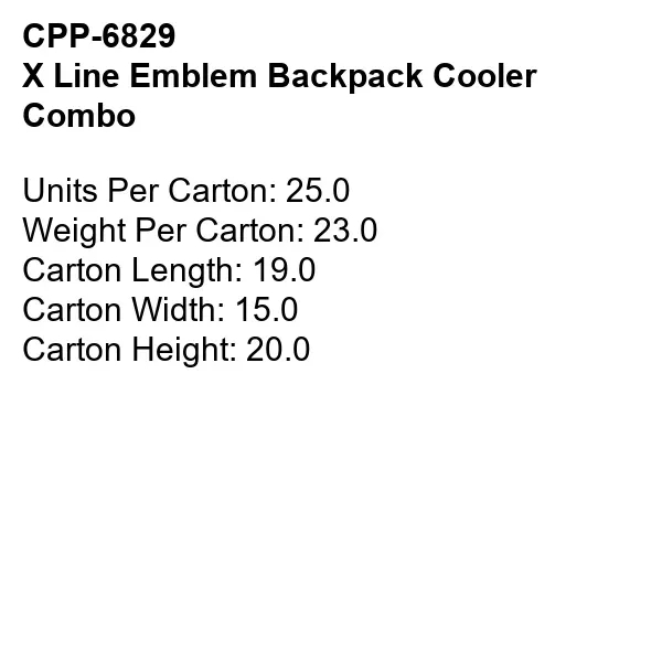 X LINE EMBLEM BACKPACK COOLER COMBO... from ASI 30208 A P Specialties / AP Specialties