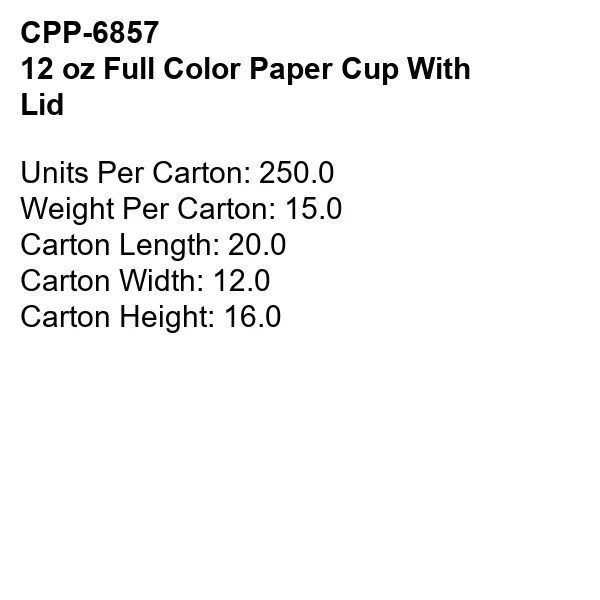 12 oz Full Color Paper Cup With Lid... from ASI 30208 A P Specialties / AP Specialties