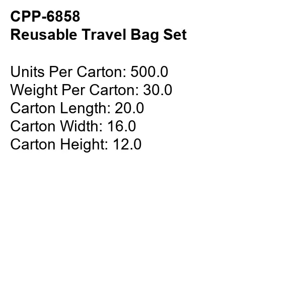 Reusable Travel Bag Set... from ASI 30208 A P Specialties / AP Specialties