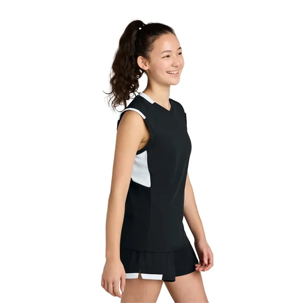 Sport-Tek Youth Club Sleeveless V-Neck... from ASI 84863 SanMar