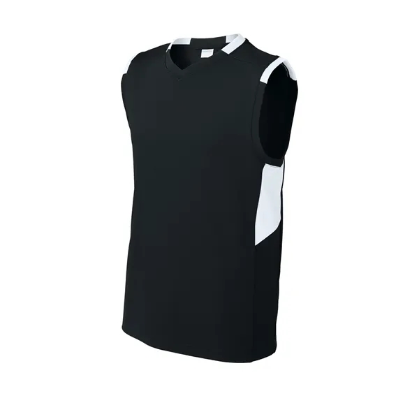 Sport-Tek Youth Club Sleeveless V-Neck... from ASI 84863 SanMar