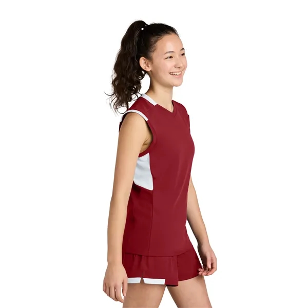 Sport-Tek Youth Club Sleeveless V-Neck... from ASI 84863 SanMar