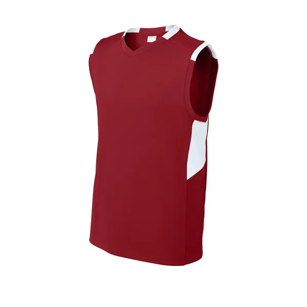 Sport-Tek Youth Club Sleeveless V-Neck... from ASI 84863 SanMar