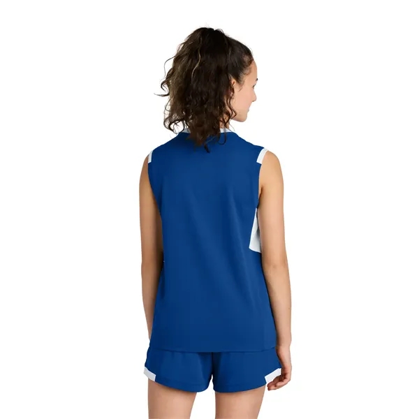Sport-Tek Youth Club Sleeveless V-Neck... from ASI 84863 SanMar
