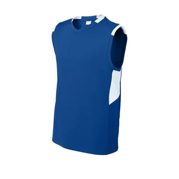 Sport-Tek Youth Club Sleeveless V-Neck... from ASI 84863 SanMar
