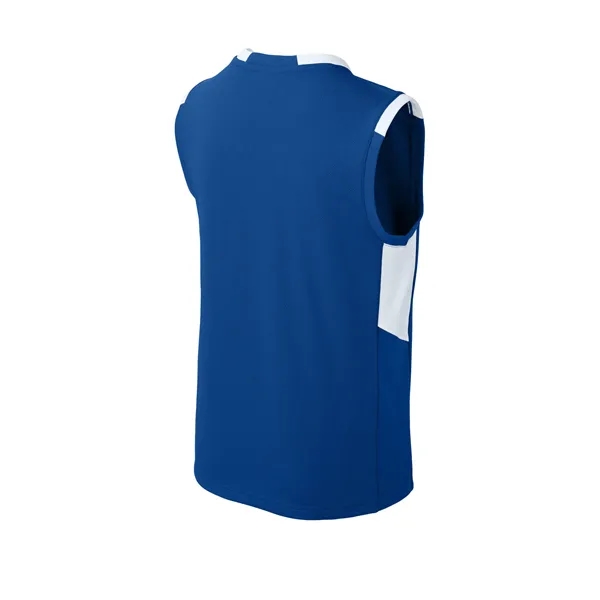 Sport-Tek Youth Club Sleeveless V-Neck... from ASI 84863 SanMar
