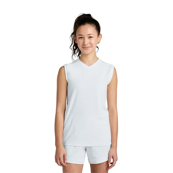 Sport-Tek Youth Club Sleeveless V-Neck... from ASI 84863 SanMar