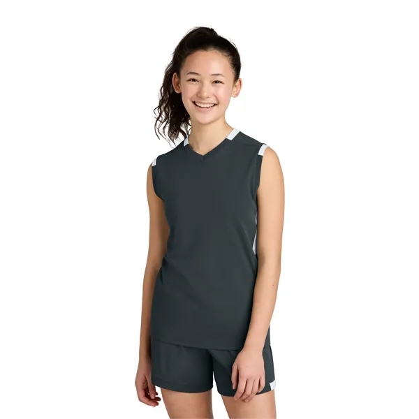 Sport-Tek Youth Club Sleeveless V-Neck... from ASI 84863 SanMar