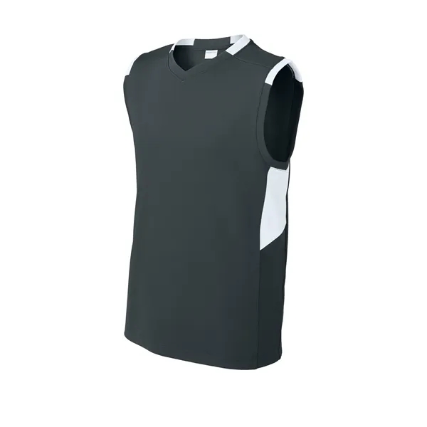 Sport-Tek Youth Club Sleeveless V-Neck... from ASI 84863 SanMar