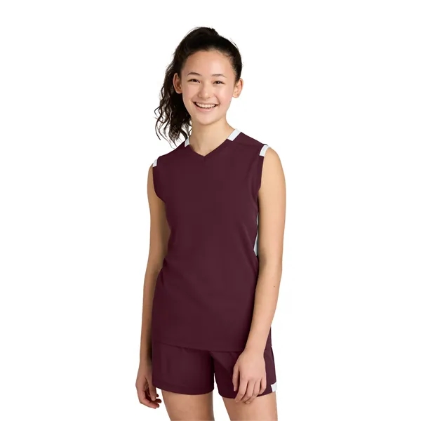 Sport-Tek Youth Club Sleeveless V-Neck... from ASI 84863 SanMar