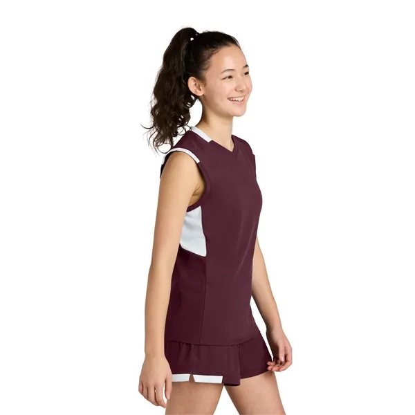 Sport-Tek Youth Club Sleeveless V-Neck... from ASI 84863 SanMar