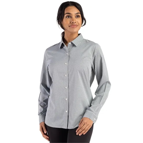Cutter & Buck Skyline Eco Recycled Gingham Womens Long Sl...... from ASI 47965 Cutter & Buck