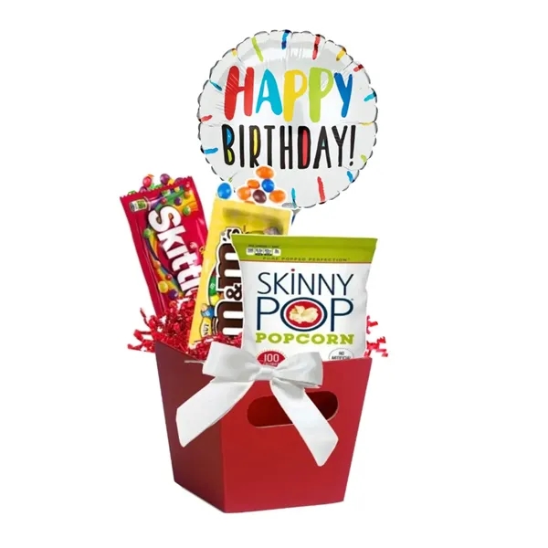 Birthday Balloon with Candy and Popcorn Basket... from ASI 89971 Stuff A Mug