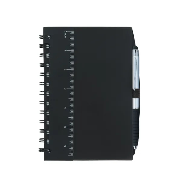 5'' x 7'' Ruler Notebook with Flags and Stylus Pen... from ASI 40480 Koozie Group / Norwood