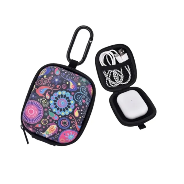 Neoprene zipper pouch with a carabiner with sublimation printing, supporting full... from ASI 37218 Athena Promo (tm)