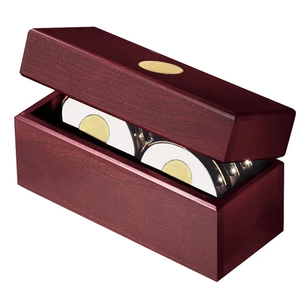 Six Coasters with Solid Cherry Chest... from ASI 40480 Koozie Group