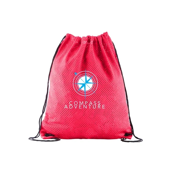 Sports jersey mesh backpack with drawstring closure, spacious compartment and adjustable... from ASI 34063 alphabroder