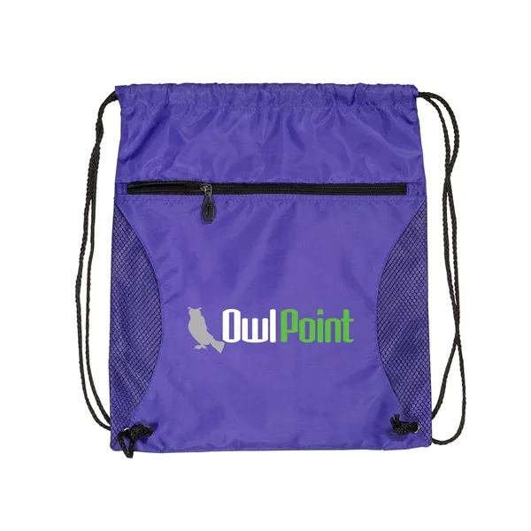 14" x 16.5" drawstring backpack made of 210 denier polyester with... from ASI 34063 alphabroder