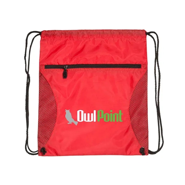 14" x 16.5" drawstring backpack made of 210 denier polyester with... from ASI 34063 alphabroder
