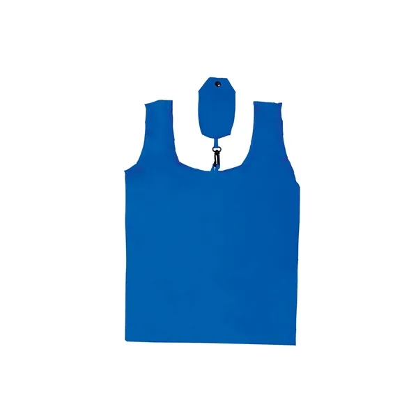 Reusable polyester grocery bag that folds into a storage pouch when... from ASI 34063 alphabroder