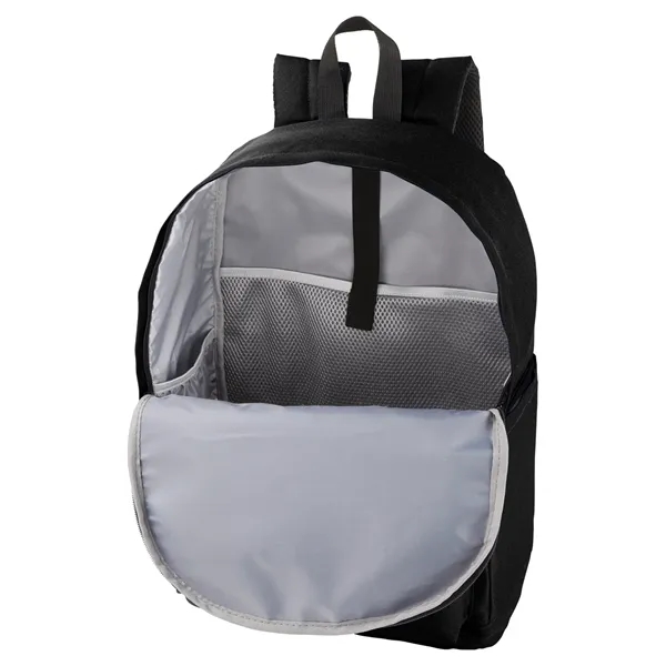 17.2" x 0.748" x 11.82" backpack with a double-zippered main compartment,... from ASI 34063 alphabroder