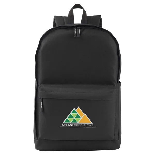 17.2" x 0.748" x 11.82" backpack with a double-zippered main compartment,... from ASI 34063 alphabroder