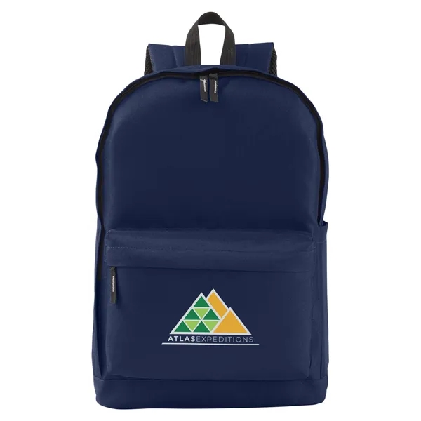 17.2" x 0.748" x 11.82" backpack with a double-zippered main compartment,... from ASI 34063 alphabroder