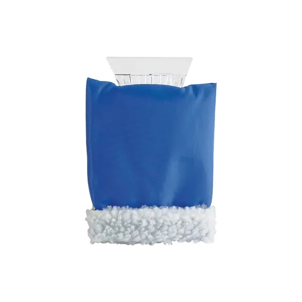 4 1/2" heavy duty plastic ice scraper with polyester hand mitten... from ASI 34063 alphabroder