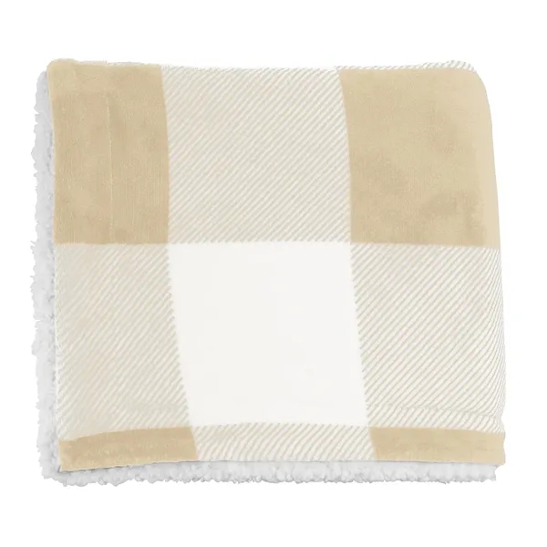 Microfiber Plaid Sherpa Blanket... from ASI 40480 Koozie Group