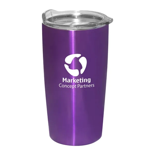 20 oz. vacuum insulated double wall stainless steel tumbler with spill-resistant... from ASI 34063 alphabroder