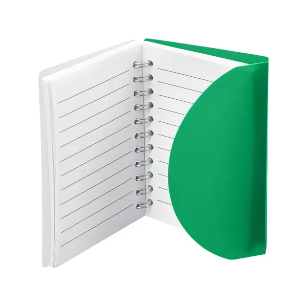 Small wire-bound notebook with flexible fold-over cover, tab-style closure and 60... from ASI 34063 alphabroder
