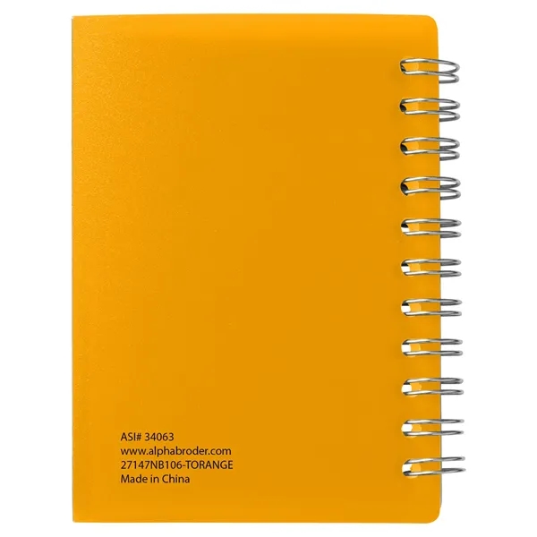 Small wire-bound notebook with flexible fold-over cover, tab-style closure and 60... from ASI 34063 alphabroder
