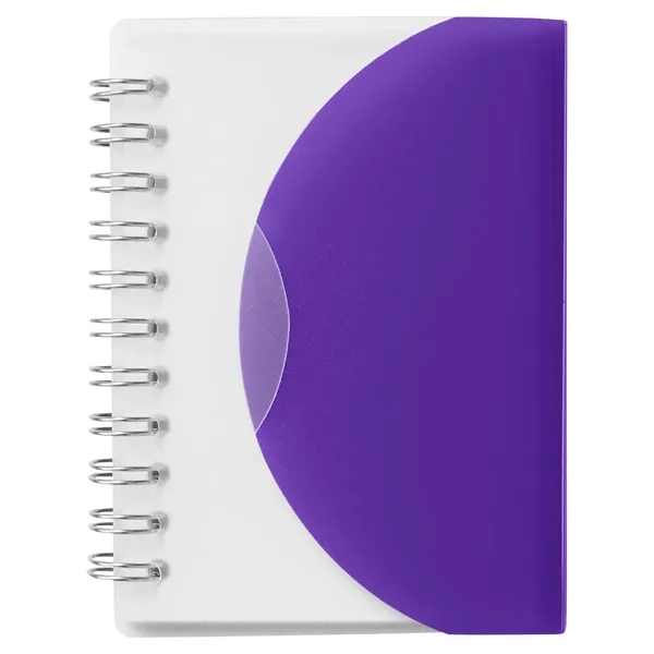 Small wire-bound notebook with flexible fold-over cover, tab-style closure and 60... from ASI 34063 alphabroder