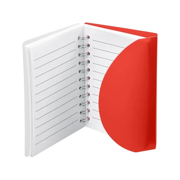 Small wire-bound notebook with flexible fold-over cover, tab-style closure and 60... from ASI 34063 alphabroder