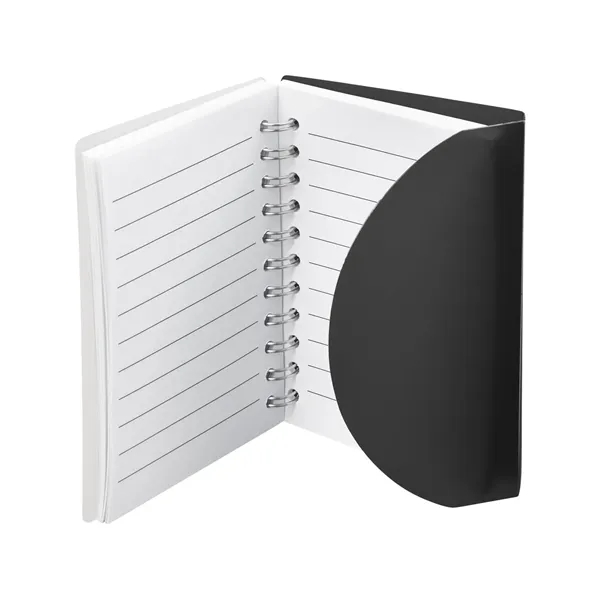 Small wire-bound notebook with flexible fold-over cover, tab-style closure and 60... from ASI 34063 alphabroder