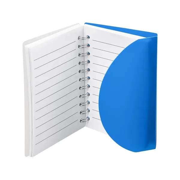 Small wire-bound notebook with flexible fold-over cover, tab-style closure and 60... from ASI 34063 alphabroder