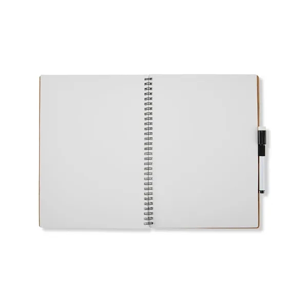 Dry-erase notebook with a cardboard cover, spiral binding, 8 whiteboard panels,... from ASI 34063 alphabroder