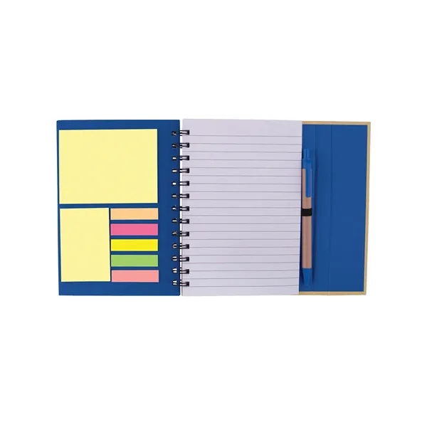 Recycled journal with magnetic flap closure, 70 sheets of paper, sticky... from ASI 34063 alphabroder