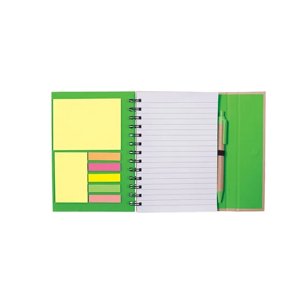 Recycled journal with magnetic flap closure, 70 sheets of paper, sticky... from ASI 34063 alphabroder