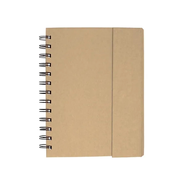 Recycled journal with magnetic flap closure, 70 sheets of paper, sticky... from ASI 34063 alphabroder
