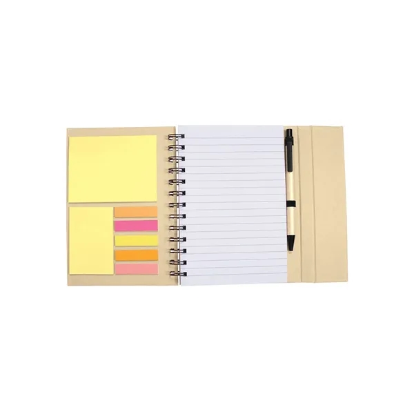 Recycled journal with magnetic flap closure, 70 sheets of paper, sticky... from ASI 34063 alphabroder