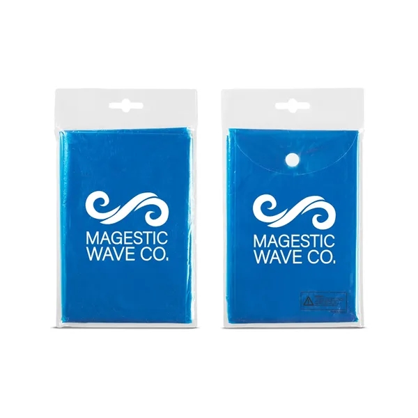 Disposable rain poncho with hood and compact pouch with snap closure.... from ASI 34063 alphabroder